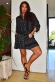 Ole Bubble Cotton Bandana Shorts Black